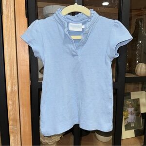 Little English knit polo short sleeve ruffle top tee toddler girl collar preppy
